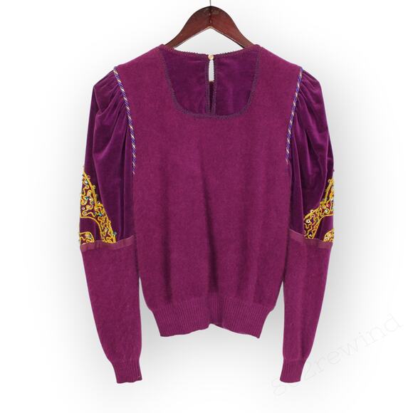 Vintage BettinaDiCapri Adrian'sOriginal Sweater Skirt Set Italy Cashmere Velvet - Picture 4 of 16